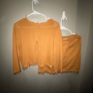 Mustard Skirt Set